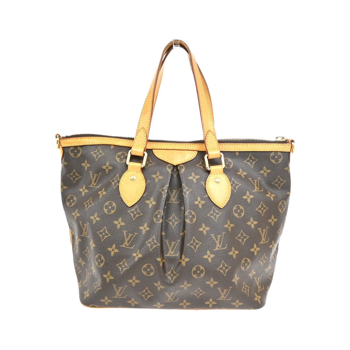 Louis Vuitton Palermo Monogram Canvas, Brown, Canvas, Handbag