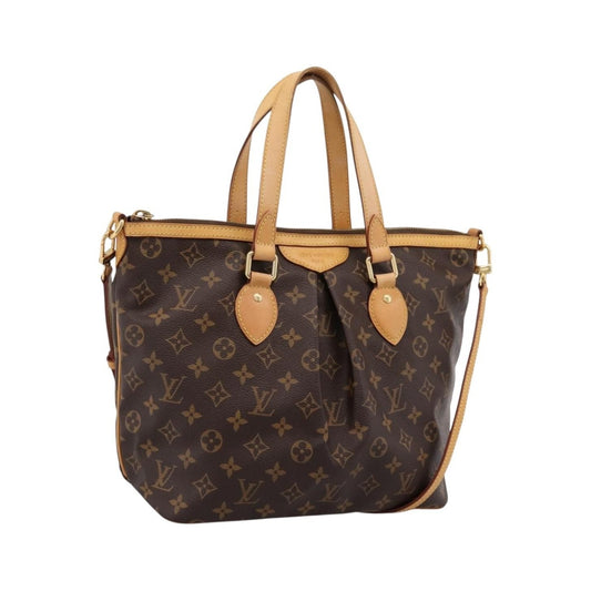 Louis Vuitton Palermo Monogram Canvas, Brown, Canvas, Handbag