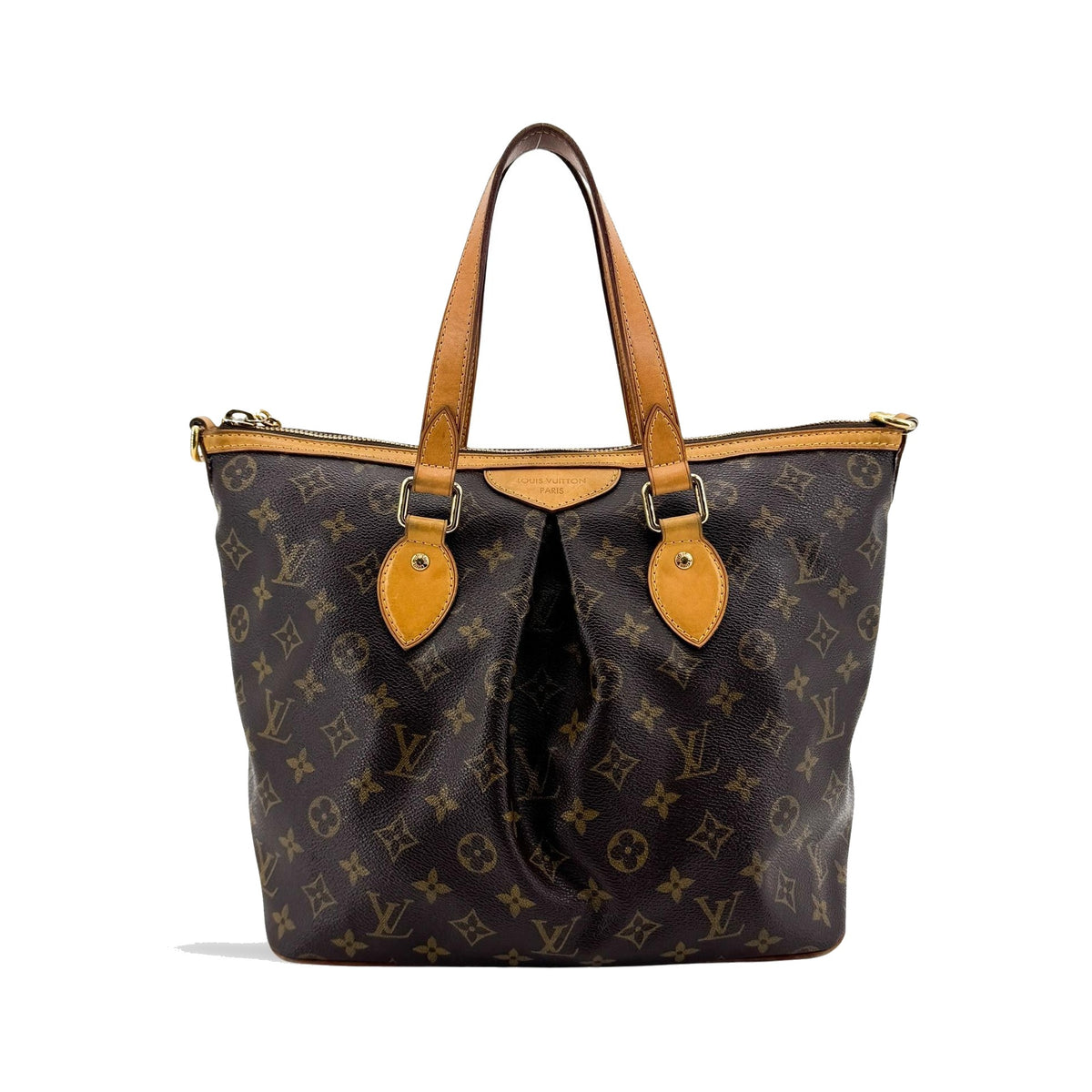 Louis Vuitton Palermo Monogram Canvas, Brown, Canvas, Handbag