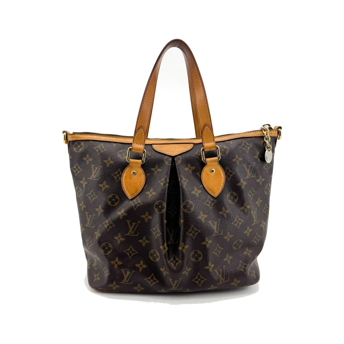 Louis Vuitton Palermo Monogram Canvas, Brown, Canvas, Handbag