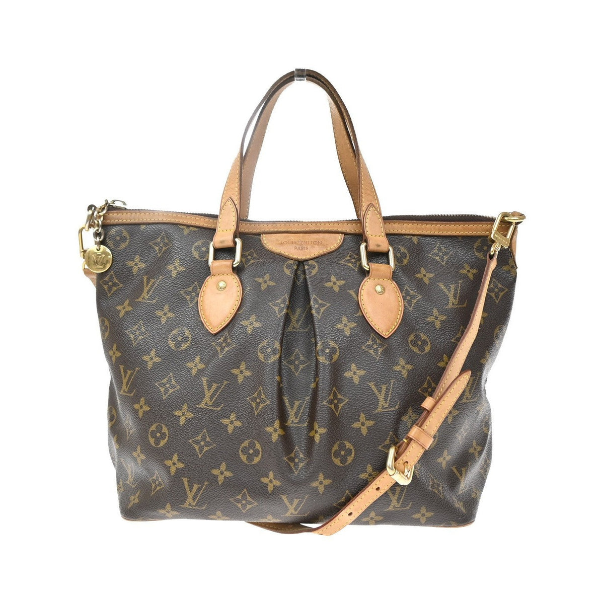 Louis Vuitton Palermo Monogram Canvas, Brown, Canvas, Handbag