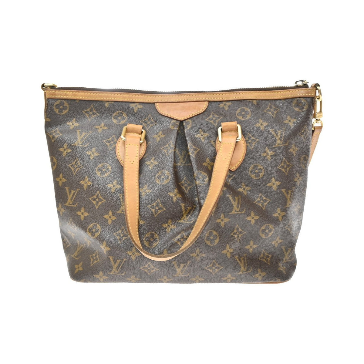 Louis Vuitton Palermo Monogram Canvas, Brown, Canvas, Handbag