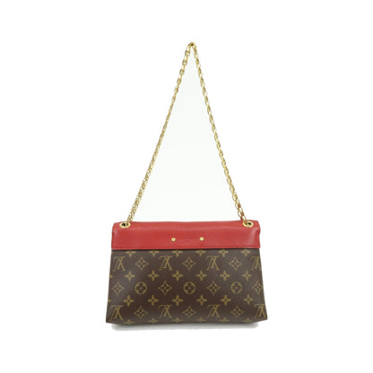 Louis Vuitton Pallas Chain Monogram Canvas and Calfskin, Brown, Canvas, Shoulder Bag