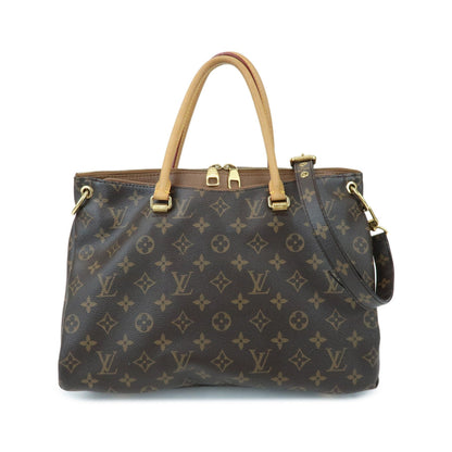 Louis Vuitton Pallas Monogram Canvas with Leather, Brown, Canvas, Tote Bag