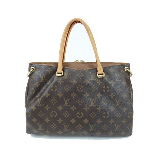 Louis Vuitton Pallas Monogram Canvas with Leather, Brown, Canvas, Tote Bag
