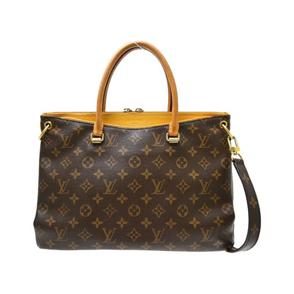 Louis Vuitton Pallas Tote Monogram Canvas with Leather, Brown, Canvas, Handbag