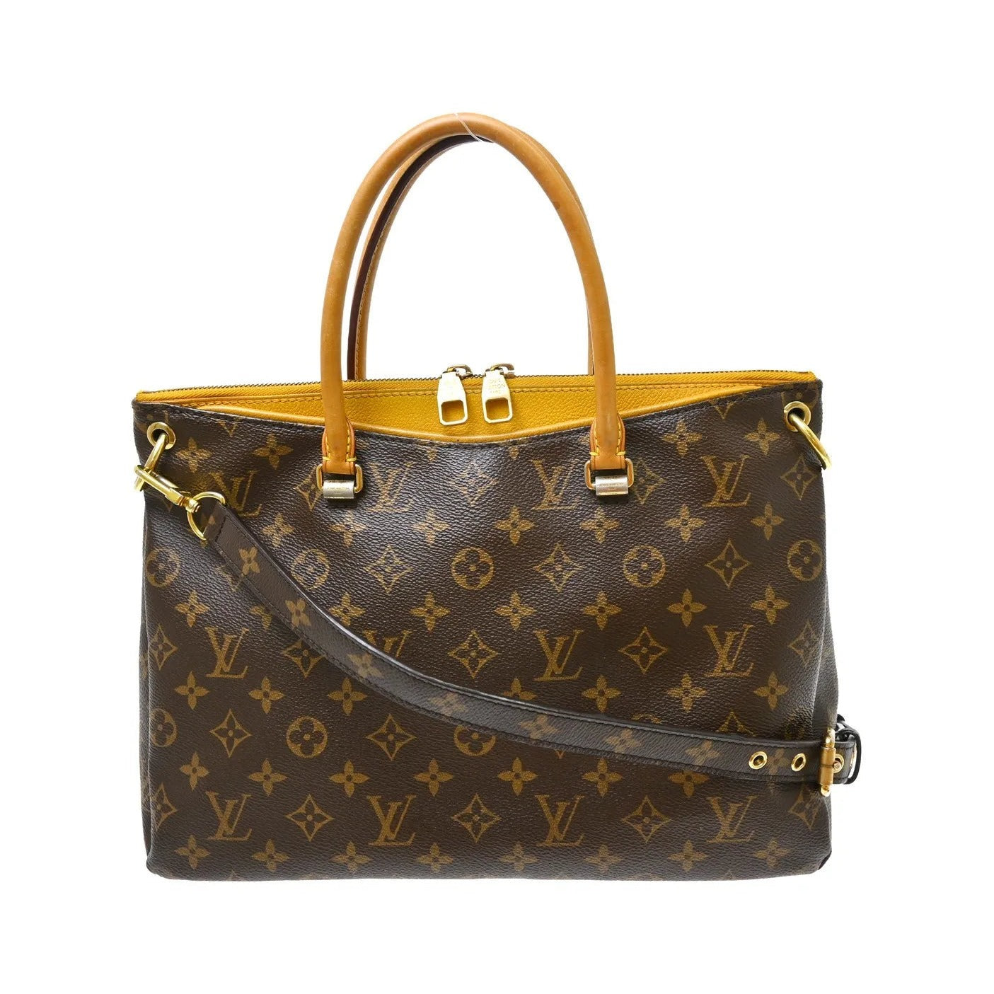 Louis Vuitton Pallas Tote Monogram Canvas with Leather, Brown, Canvas, Handbag