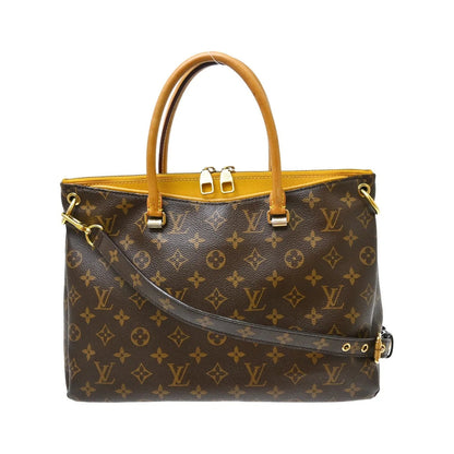 Louis Vuitton Pallas Tote Monogram Canvas with Leather, Brown, Canvas, Handbag