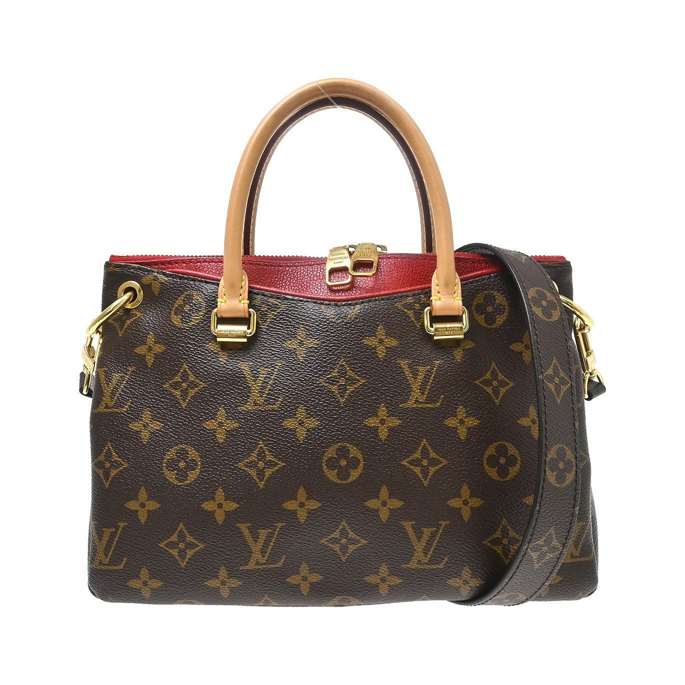 Louis Vuitton Pallas Tote Monogram Canvas with Leather, Brown, Canvas, Handbag