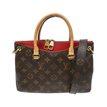 Louis Vuitton Pallas Tote Monogram Canvas with Leather, Brown, Canvas, Handbag