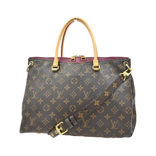Louis Vuitton Pallas Tote Monogram Canvas with Leather, Brown, Leather, Handbag