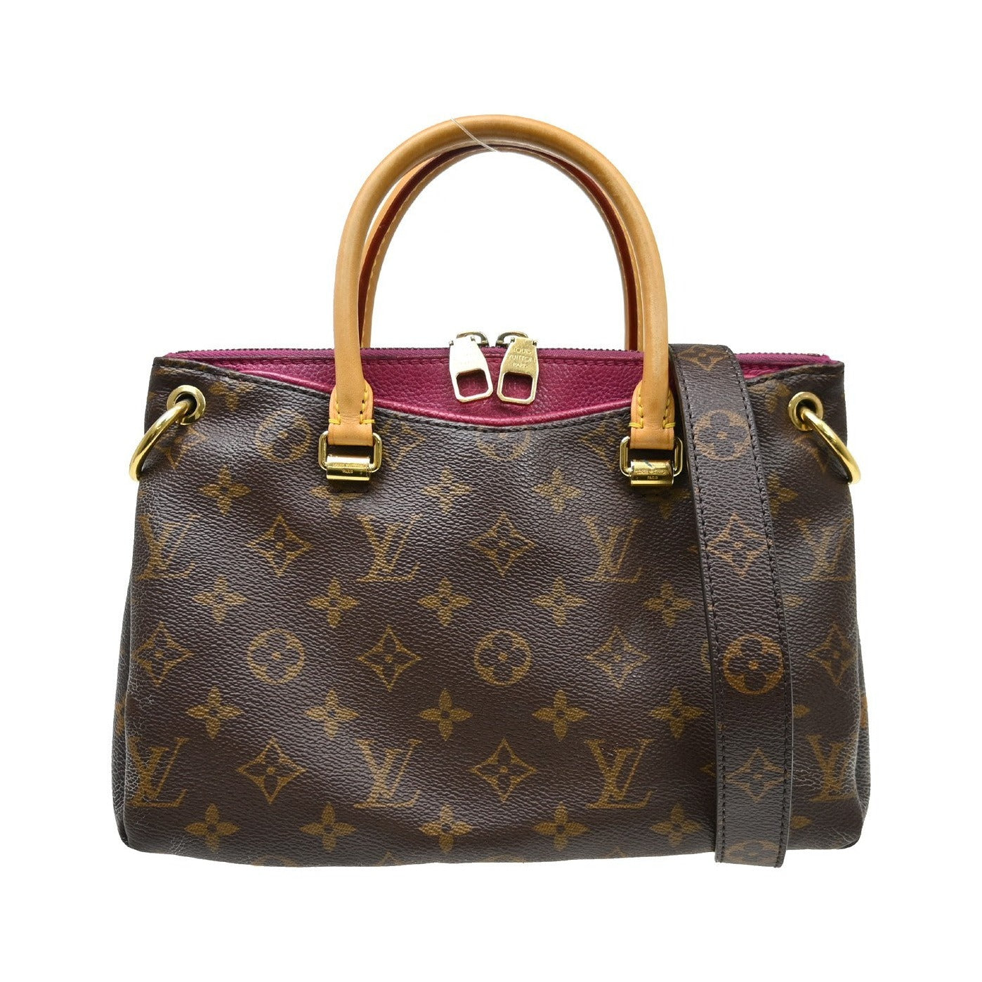 Louis Vuitton Pallas Tote Monogram Canvas with Leather, Brown, Canvas, Handbag