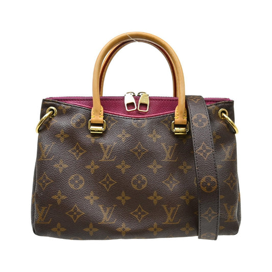 Louis Vuitton Pallas Tote Monogram Canvas with Leather, Brown, Canvas, Handbag