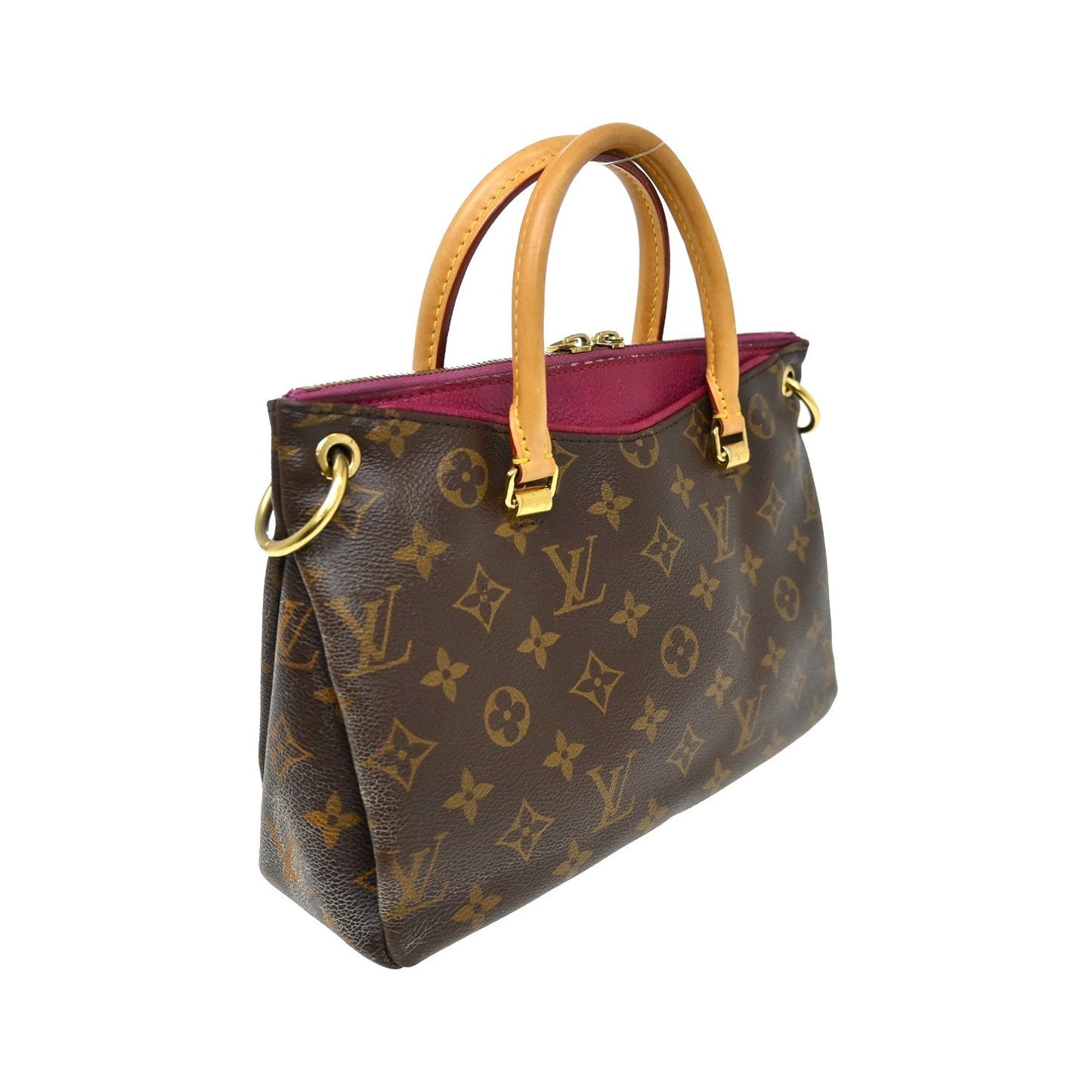 Louis Vuitton Pallas Tote Monogram Canvas with Leather, Brown, Canvas, Handbag