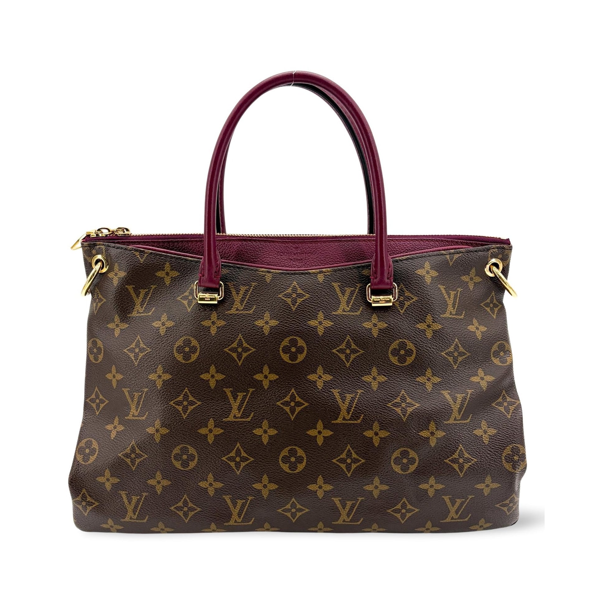 Louis Vuitton Pallas Tote Monogram Canvas with Leather, Brown, Canvas, Handbag