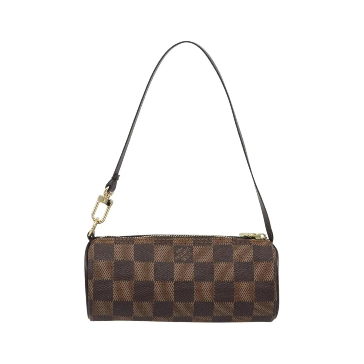 Louis Vuitton Papillon Pochette Damier Ebene, Brown, Canvas, Clutch
