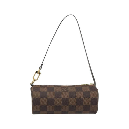 Louis Vuitton Papillon Pochette Damier Ebene, Brown, Canvas, Clutch