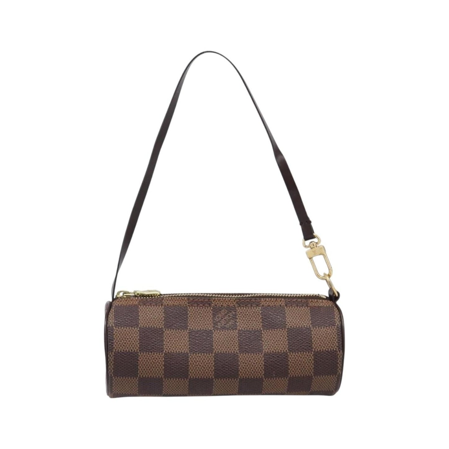 Louis Vuitton Papillon Pochette Damier Ebene, Brown, Canvas, Clutch
