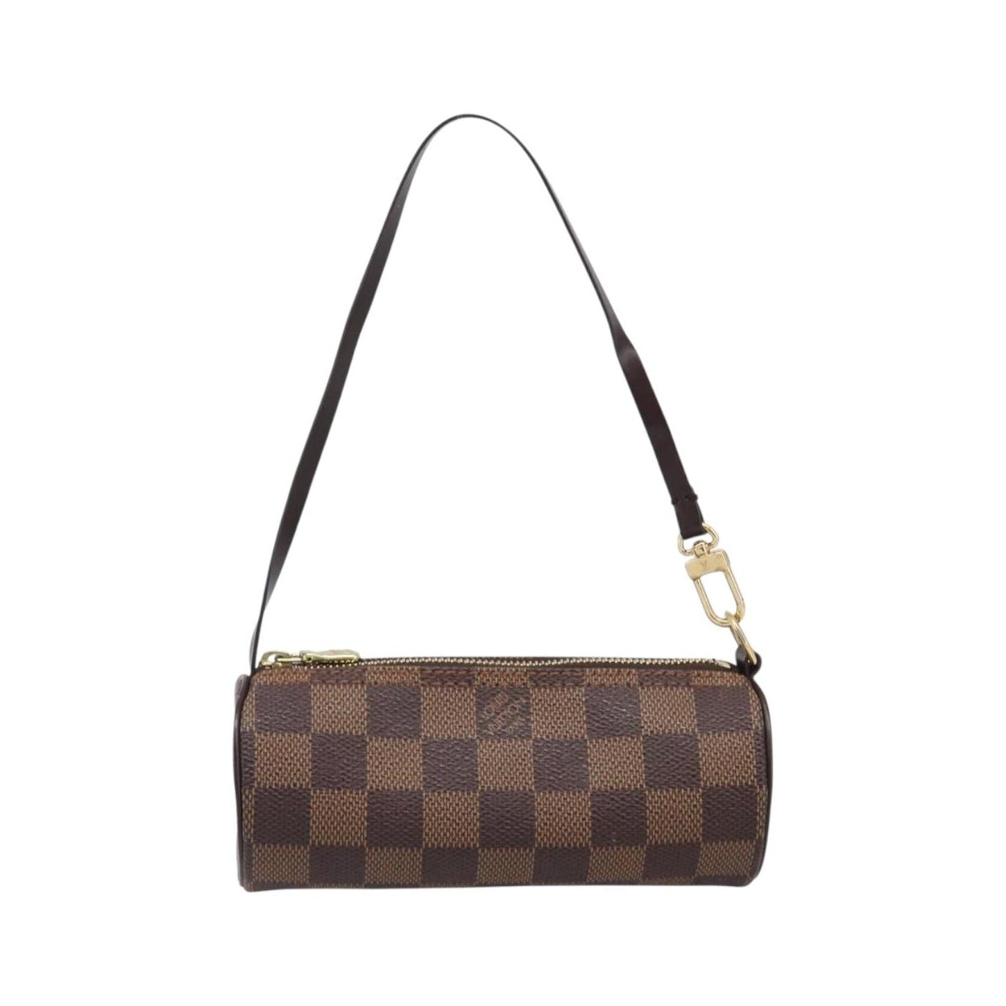 Louis Vuitton Papillon Pochette Damier Ebene, Brown, Canvas, Clutch
