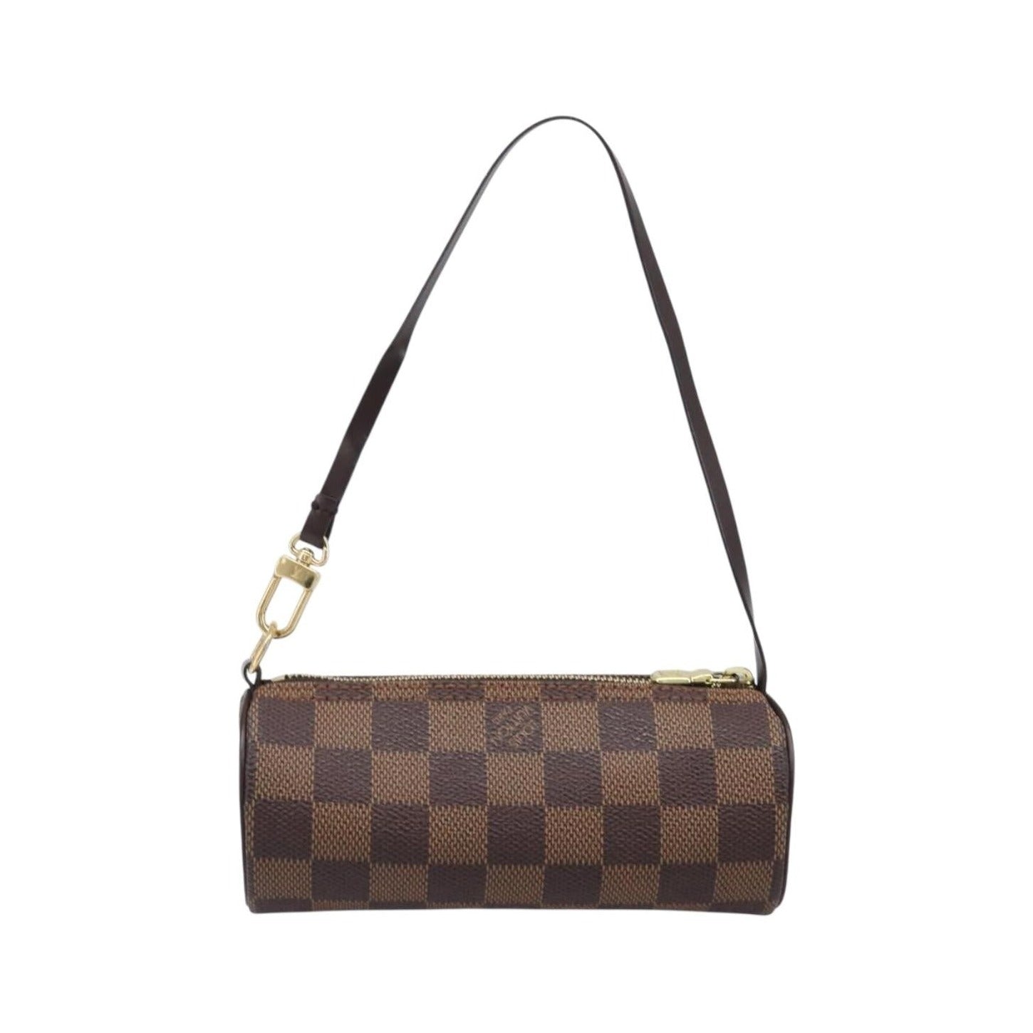 Louis Vuitton Papillon Pochette Damier Ebene, Brown, Canvas, Clutch