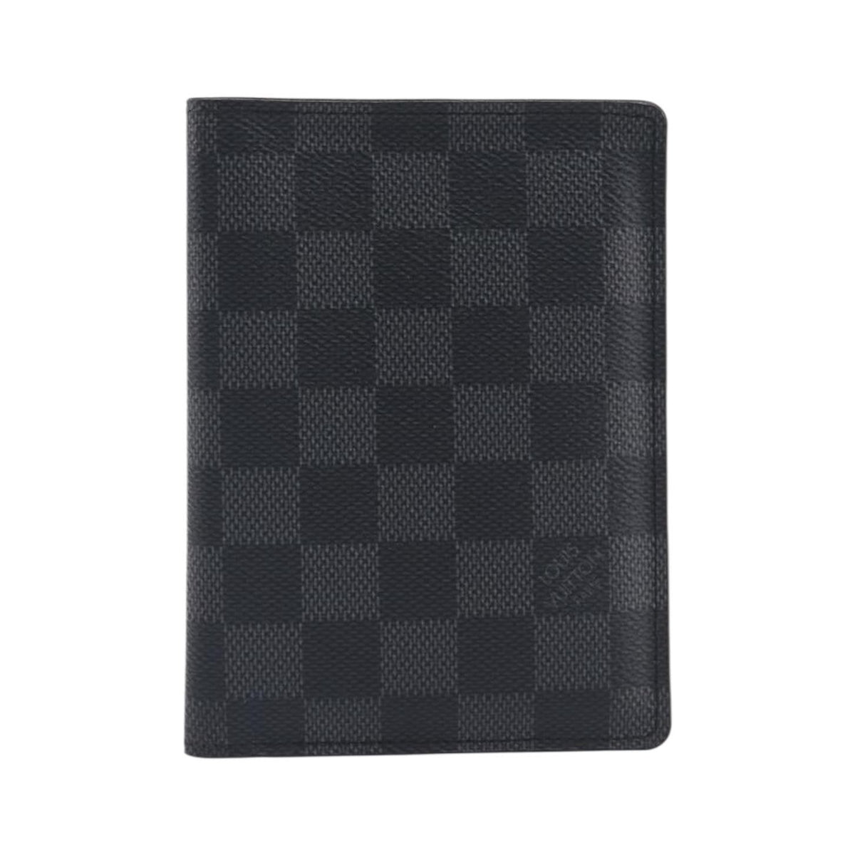 Louis Vuitton Passport Cover Damier Graphite, Gray, Canvas, Briefcase