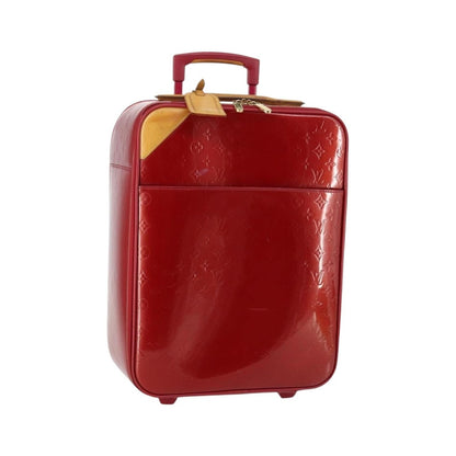 Louis Vuitton Pegase Luggage Monogram Vernis, Red, Patent Leather, Travel Bag