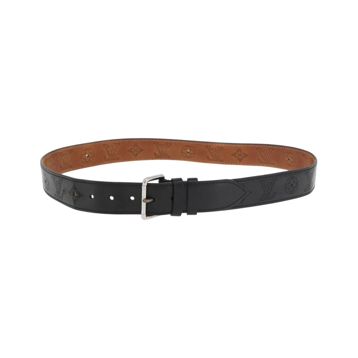Louis Vuitton Perforated Leather Belt Perforated LV Monogram Leather, Black, Leather, Belt