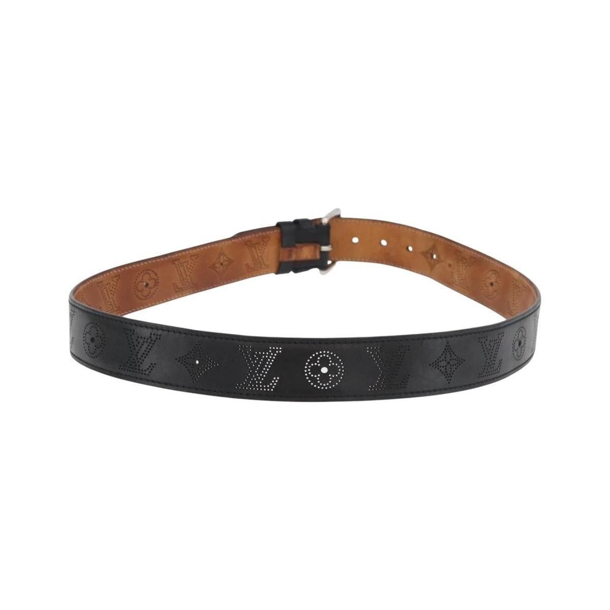 Louis Vuitton Perforated Leather Belt Perforated LV Monogram Leather, Black, Leather, Belt