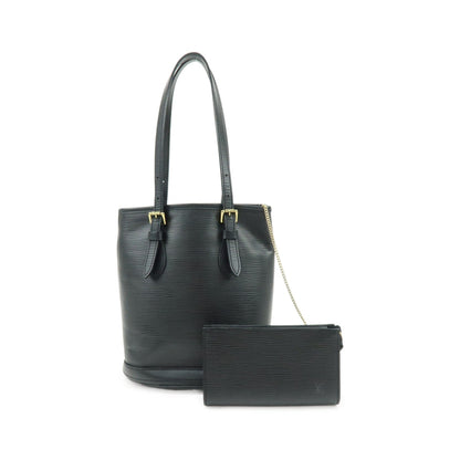 Louis Vuitton Petit Bucket Epi Leather, Black, Leather, Handbag