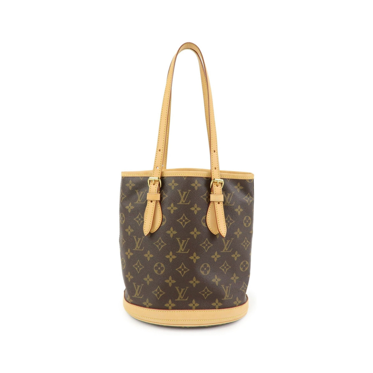 Louis Vuitton Petit Bucket Monogram Canvas, Brown, Canvas, Handbag