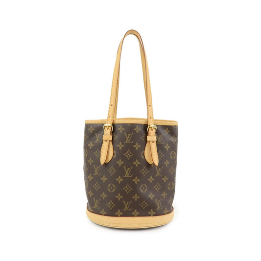 Louis Vuitton Petit Bucket Monogram Canvas, Brown, Canvas, Handbag