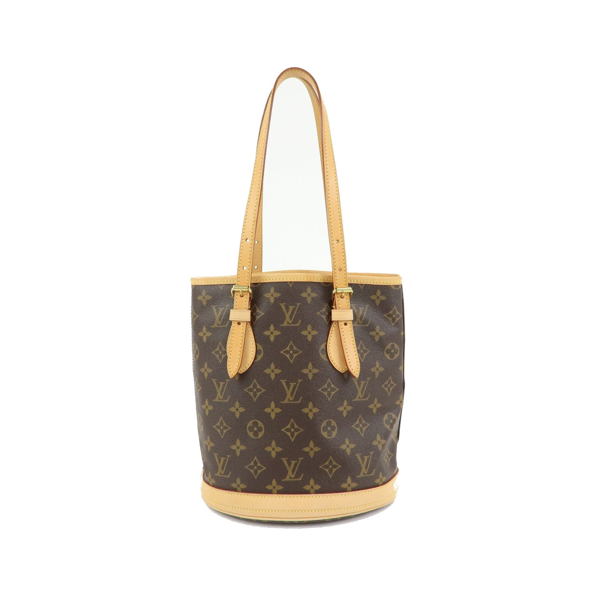 Louis Vuitton Petit Bucket Monogram Canvas, Brown, Canvas, Handbag