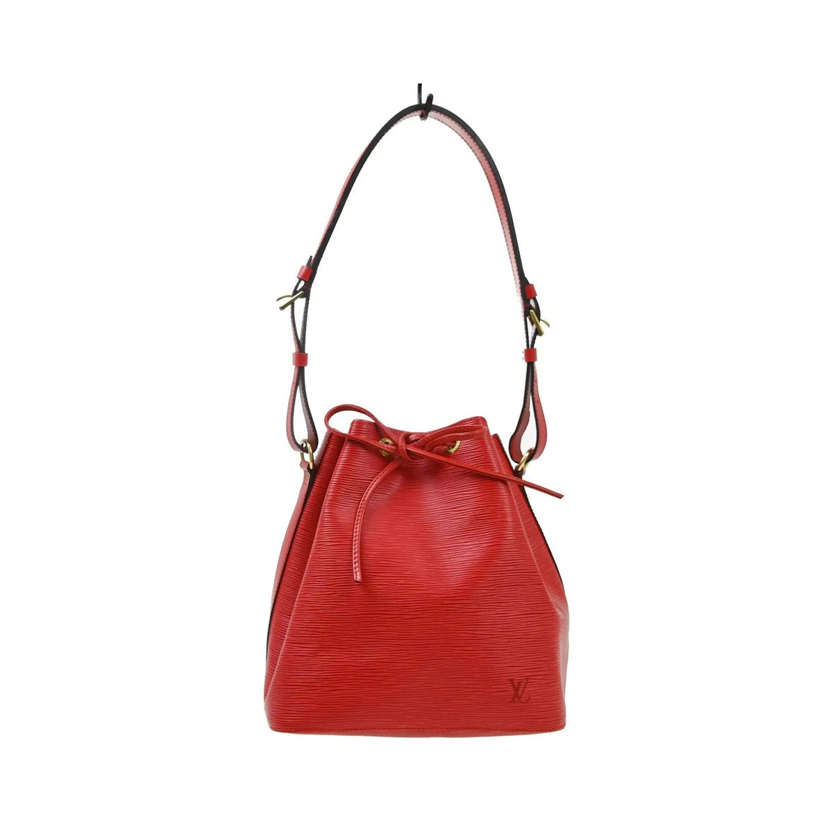 Louis Vuitton Petit Noe Epi Leather, Red, Leather, Shoulder Bag