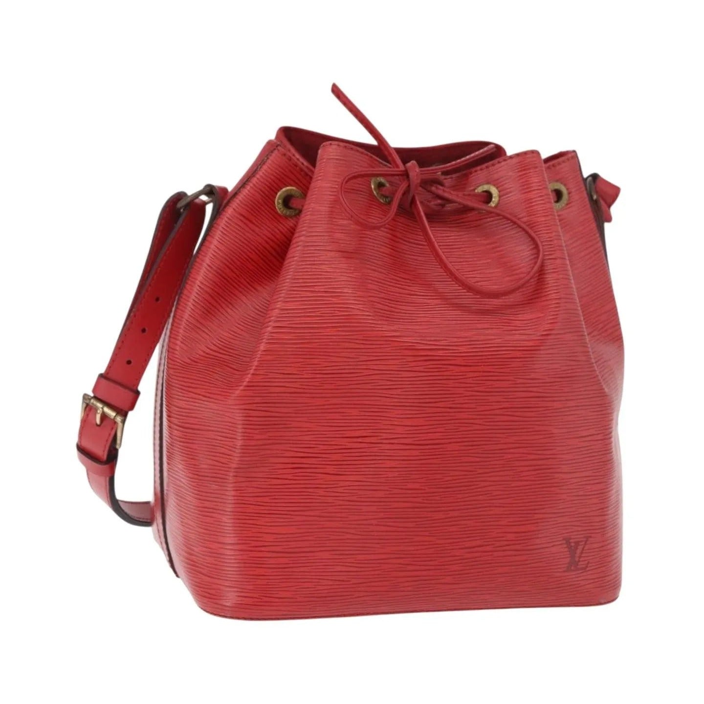 Louis Vuitton Petit Noe Epi Leather, Red, Leather, Shoulder Bag