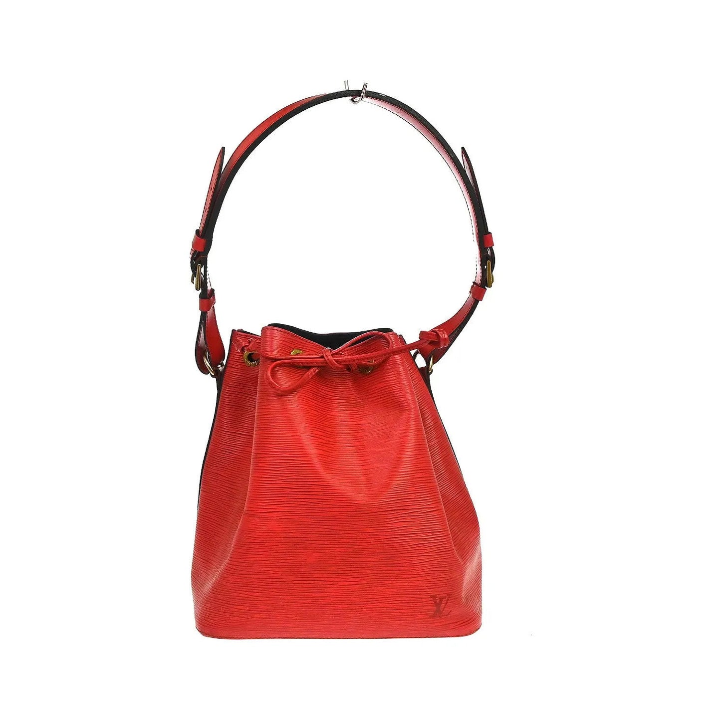 Louis Vuitton Petit Noe Epi Leather, Red, Leather, Shoulder Bag