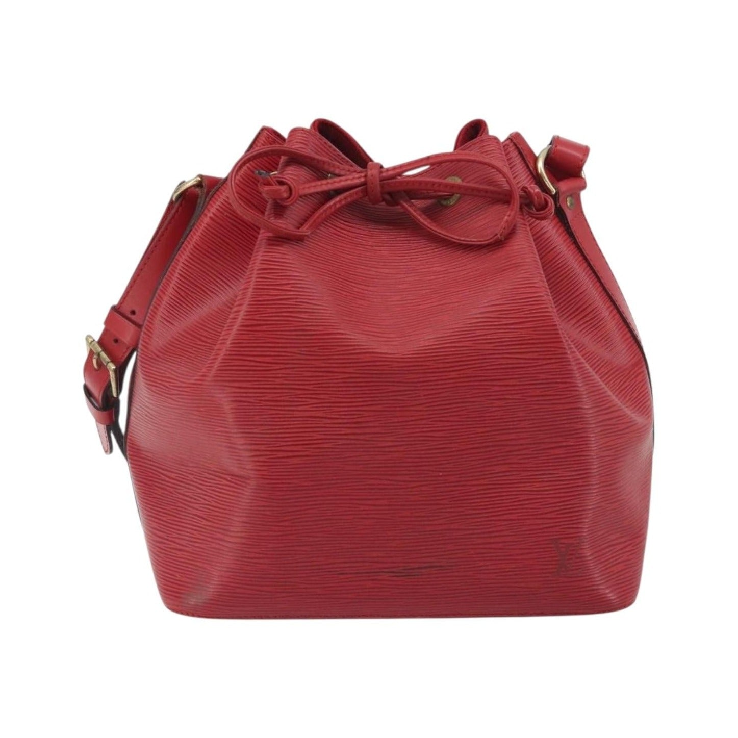 Louis Vuitton Petit Noe Epi Leather, Red, Leather, Shoulder Bag