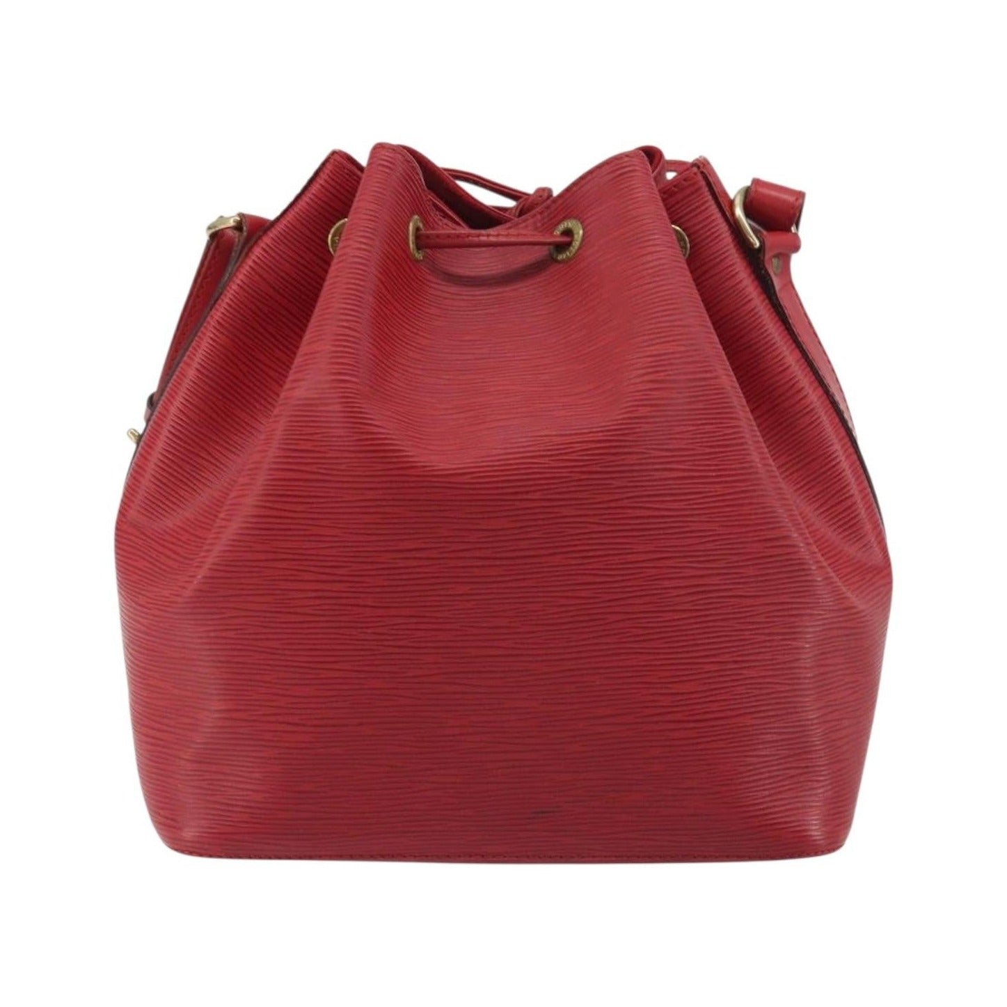Louis Vuitton Petit Noe Epi Leather, Red, Leather, Shoulder Bag