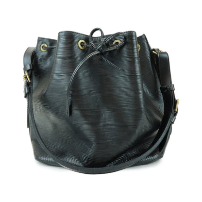 Louis Vuitton Petit Noe Epi Leather, Black, Leather, Handbag