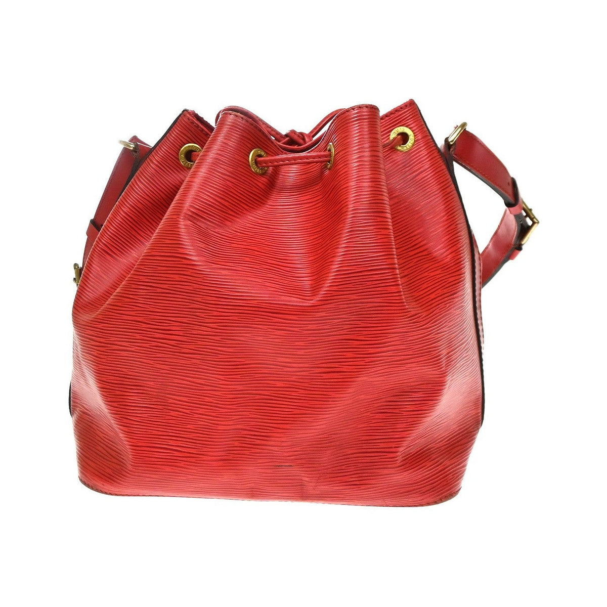 Louis Vuitton Petit Noe Epi Leather, Red, Leather, Handbag