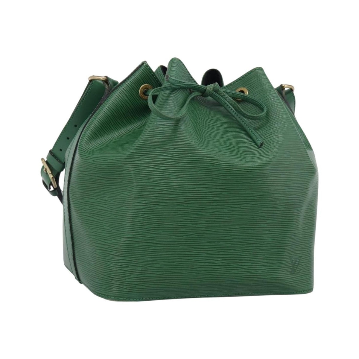 Louis Vuitton Petit Noe Epi Leather, Green, Leather, Handbag