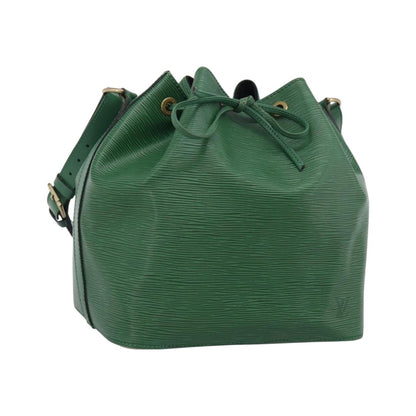 Louis Vuitton Petit Noe Epi Leather, Green, Leather, Handbag