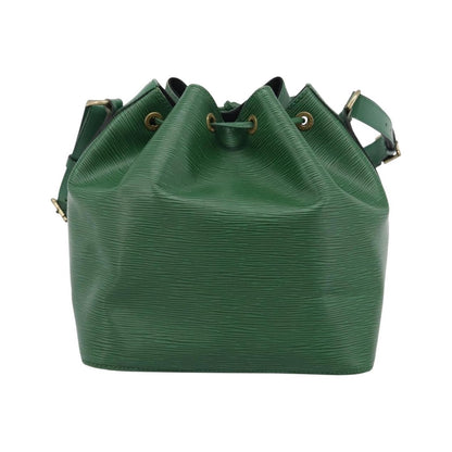 Louis Vuitton Petit Noe Epi Leather, Green, Leather, Handbag
