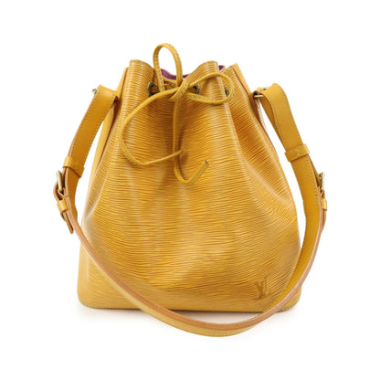 Louis Vuitton Petit Noe Epi Leather, Yellow, Leather, Handbag