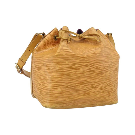 Louis Vuitton Petit Noe Epi Leather, Yellow, Leather, Handbag