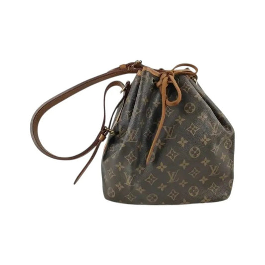Louis Vuitton Petit Noe Monogram Canvas, Brown, Canvas, Shoulder Bag