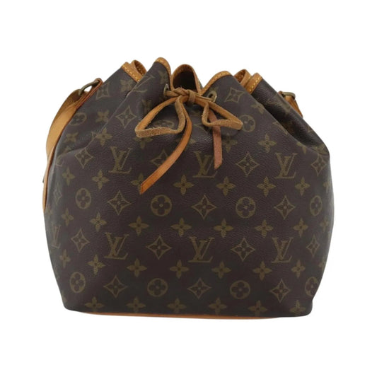 Louis Vuitton Petit Noe Monogram Canvas, Brown, Canvas, Shoulder Bag