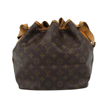 Louis Vuitton Petit Noe Monogram Canvas, Brown, Canvas, Shoulder Bag