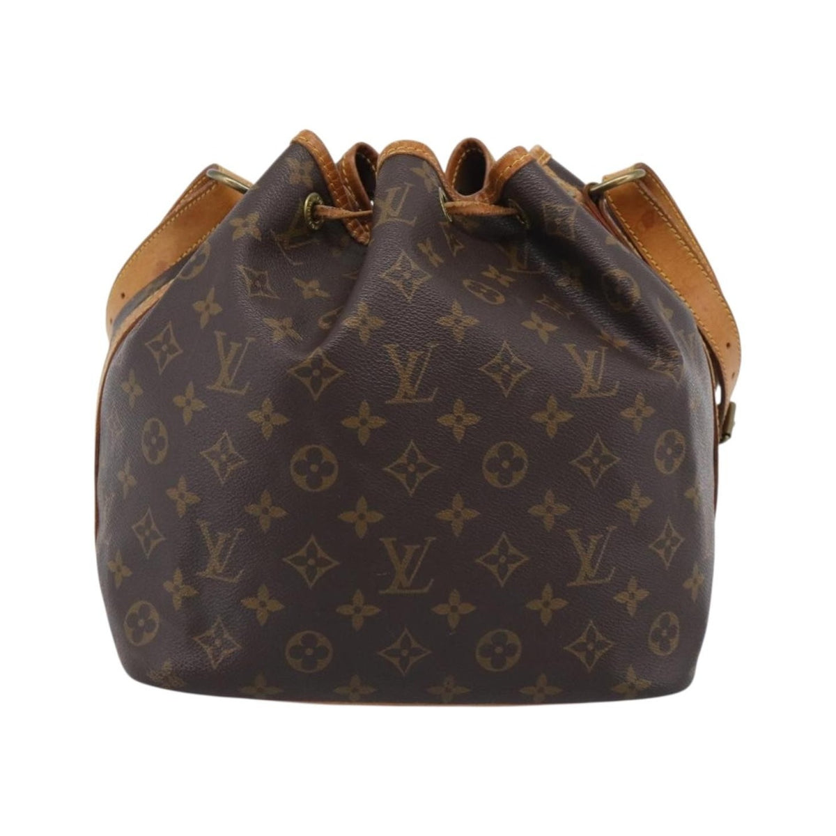 Louis Vuitton Petit Noe Monogram Canvas, Brown, Canvas, Handbag