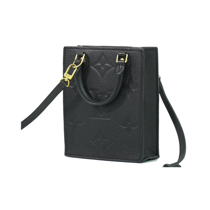 Louis Vuitton Petit Sac Plat Monogram Empreinte Giant, Black, Leather, Handbag