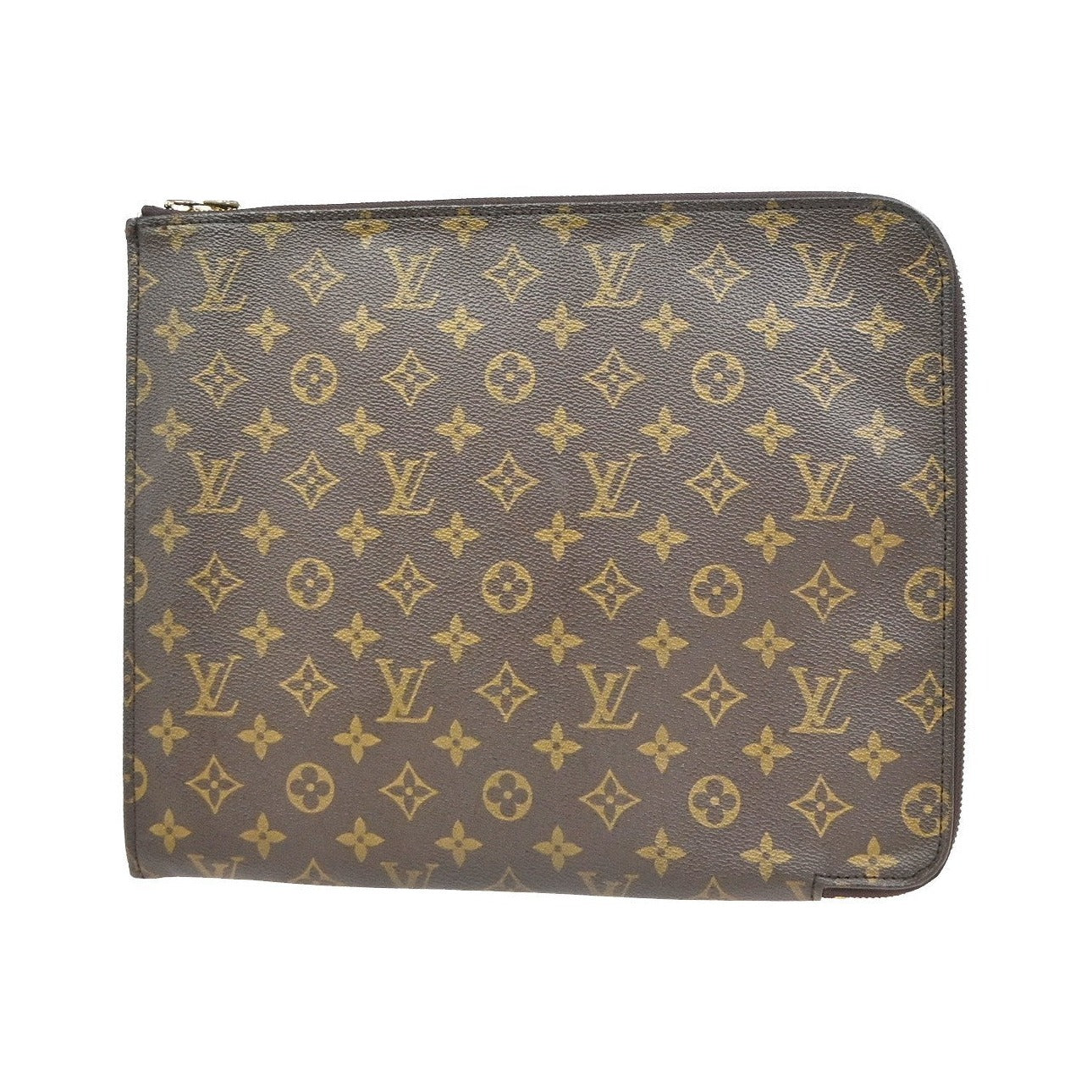Louis Vuitton Poche Documents Monogram Canvas, Brown, Canvas, Briefcase